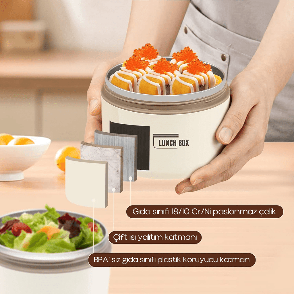 YEMEK TERMOSU | ÇELİK LUNCH BOX YENİ SERİ